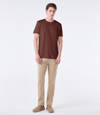 Camiseta Interloque Gola Mao Marrom thumbnail 2