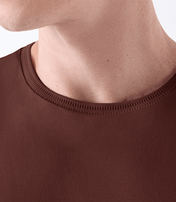 Camiseta Interloque Gola Mao Marrom thumbnail 4