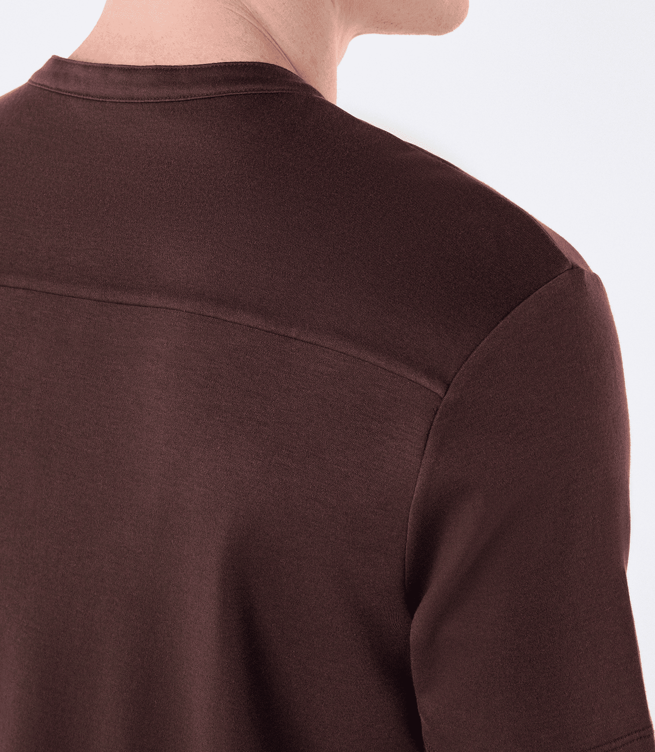 Camiseta Interloque Gola Mao Marrom – slide 5