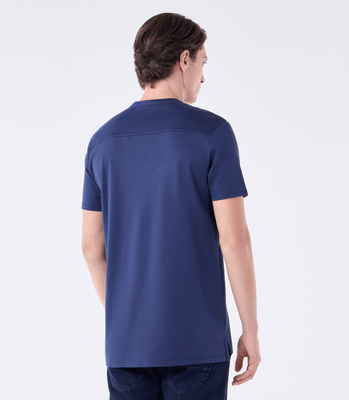 Camiseta Interloque Gola Mao Azul thumbnail 3