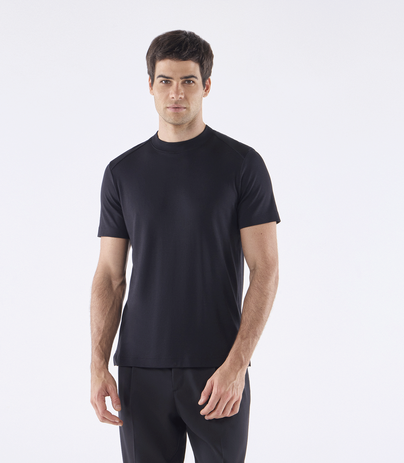 Camiseta Interloque 50/1 Recorte Preto