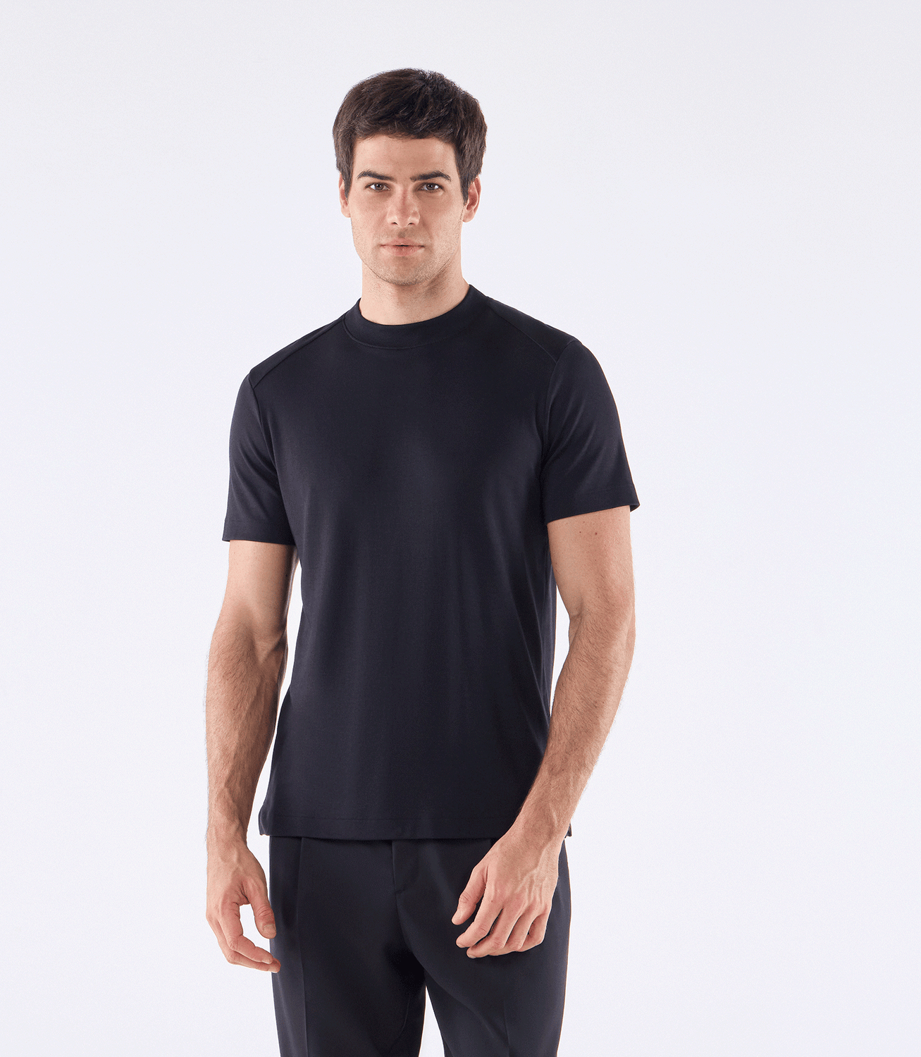 Camiseta Interloque 50/1 Recorte Preto – slide 1