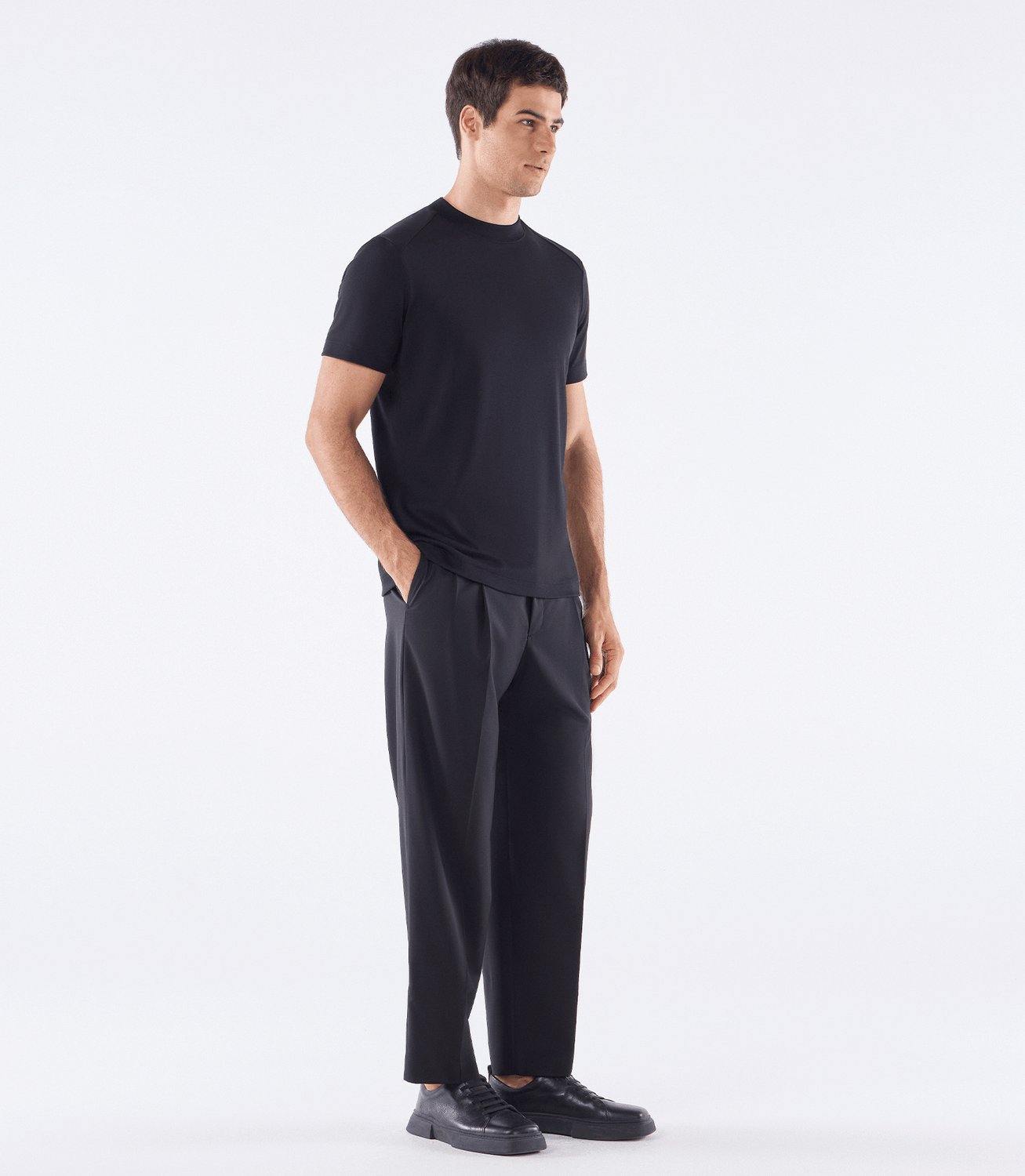 Camiseta Interloque 50/1 Recorte Preto – slide 2