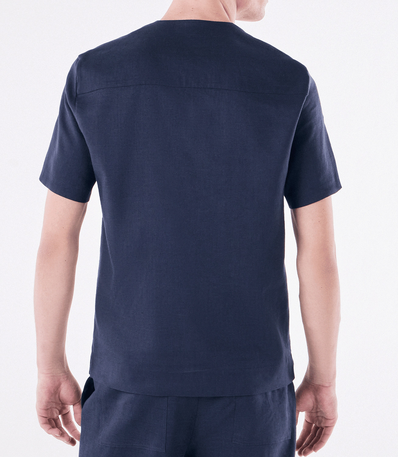Camiseta Zíper Linho Azul – slide 3