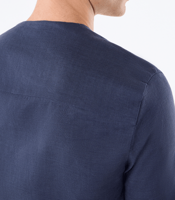 Camiseta Zíper Linho Azul thumbnail 5