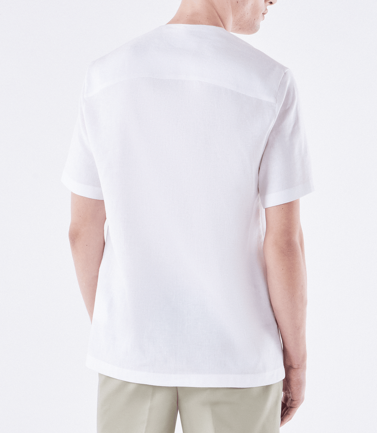 Camiseta Zíper Linho Branco – slide 3