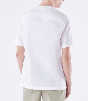 Camiseta Zíper Linho Branco thumbnail 3