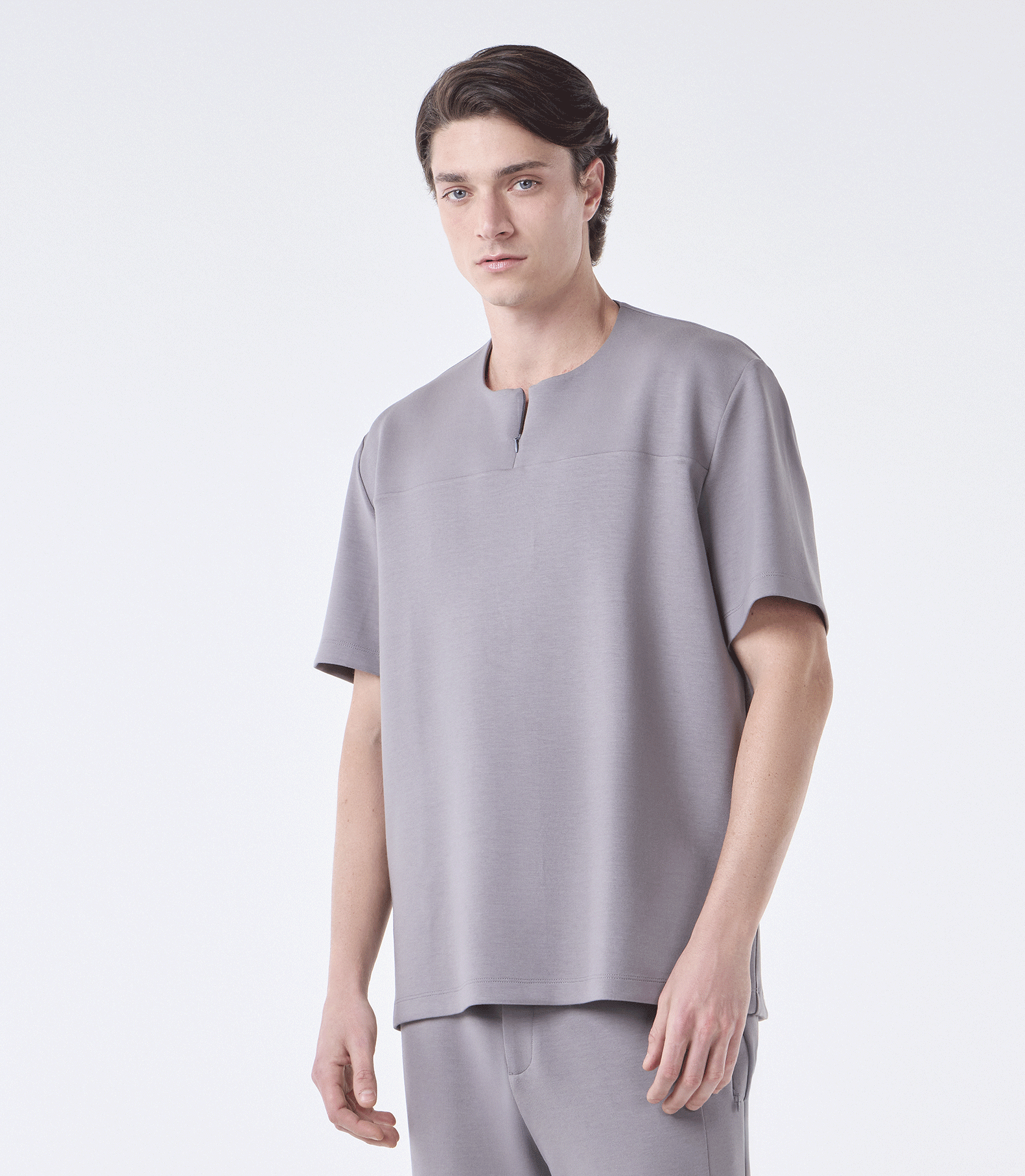 Camiseta Zíper Homemeeting Cinza