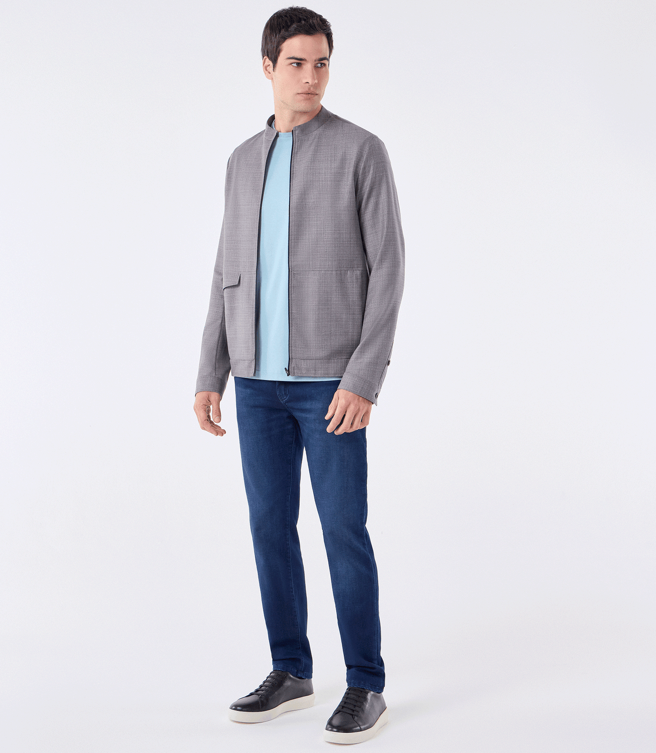 Jaqueta Social Portinhola Sem Forro Bege – slide 2