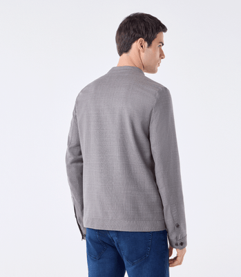 Jaqueta Social Portinhola Sem Forro Bege thumbnail 3