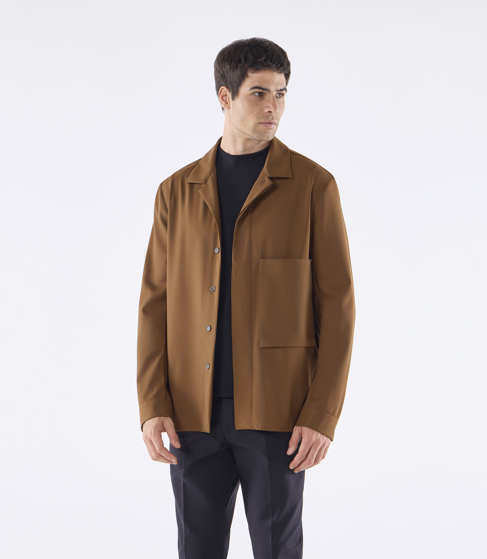 Jaqueta Bolso Frente Super 120s
 Marrom