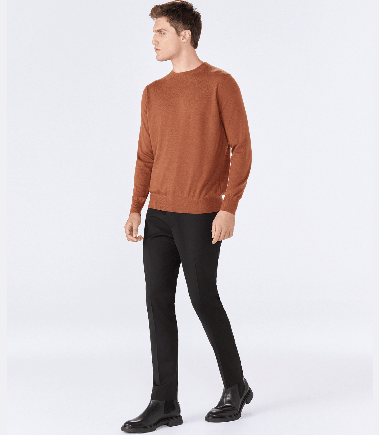 Tricô Cashmere Gola Careca Marrom – slide 2