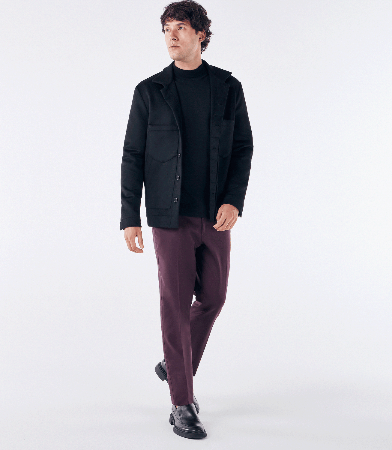 Caban Homemeeting Liso Preto – slide 5