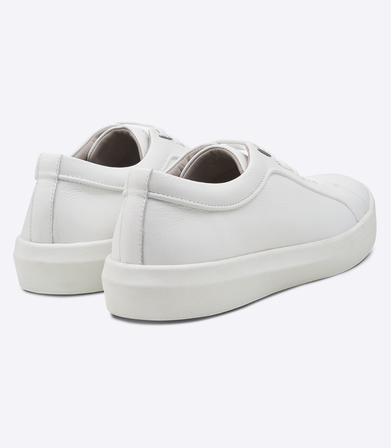 Tênis Flat Cadarço Elástico Couro Floater Branco – slide 2