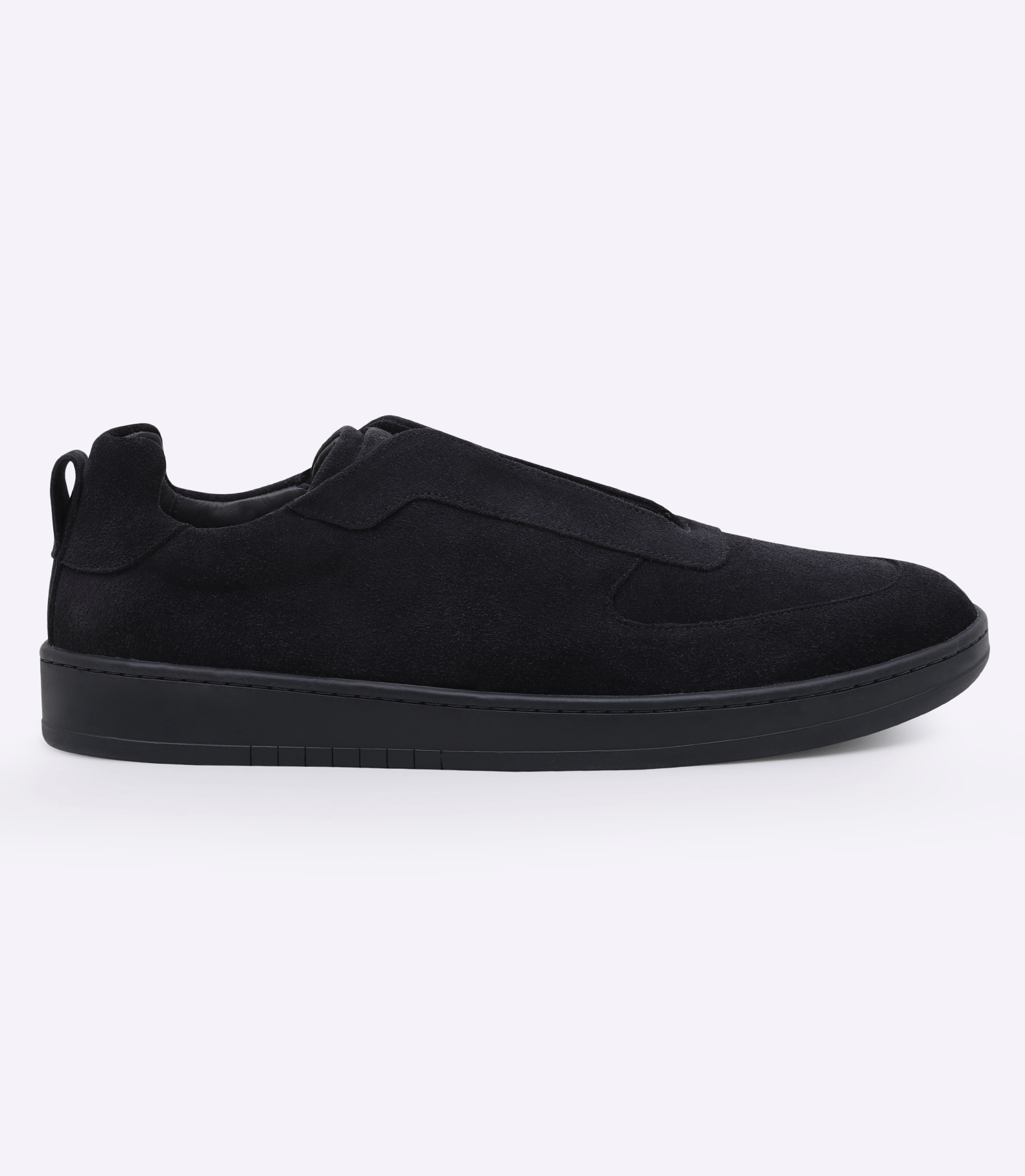 Tênis Slip-On Masculino em Camurça com Elástico Azul