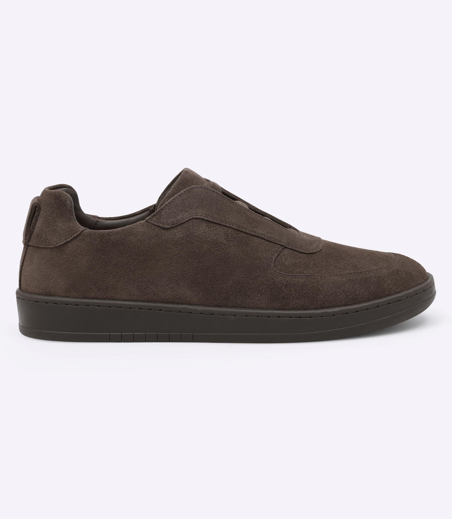 Tênis Slip-On Masculino em Camurça com Elástico Marrom