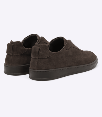 Tênis Slip-On Masculino em Camurça com Elástico Marrom thumbnail 2