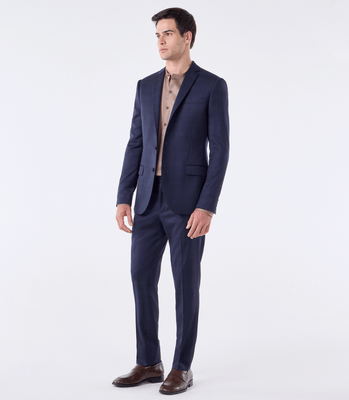 Costume Alfaiataria Xadrez Super 120s Azul thumbnail 2