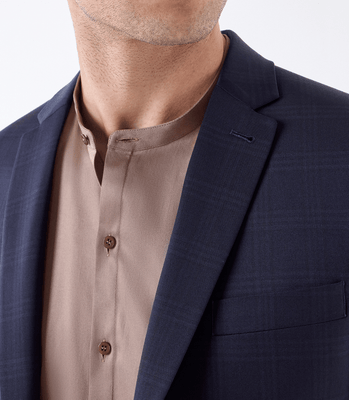 Costume Alfaiataria Xadrez Super 120s Azul thumbnail 4