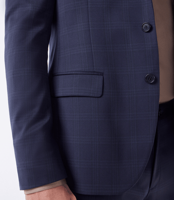 Costume Alfaiataria Xadrez Super 120s Azul thumbnail 5