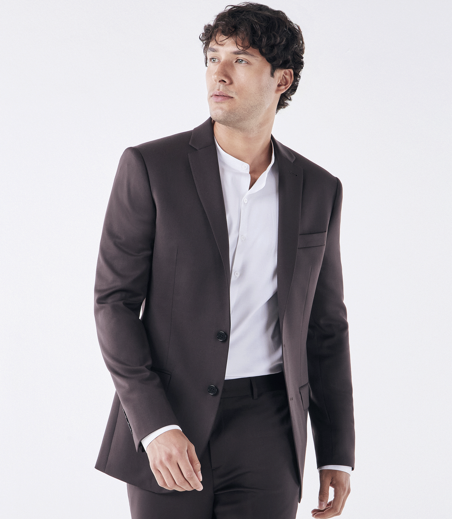Costume Liso Alfaiataria Super 120s Marrom