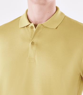 Polo Pima Clássica Amarelo thumbnail 4