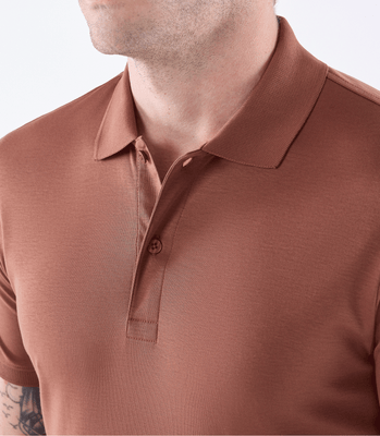 Polo Pima Clássica Marrom thumbnail 4