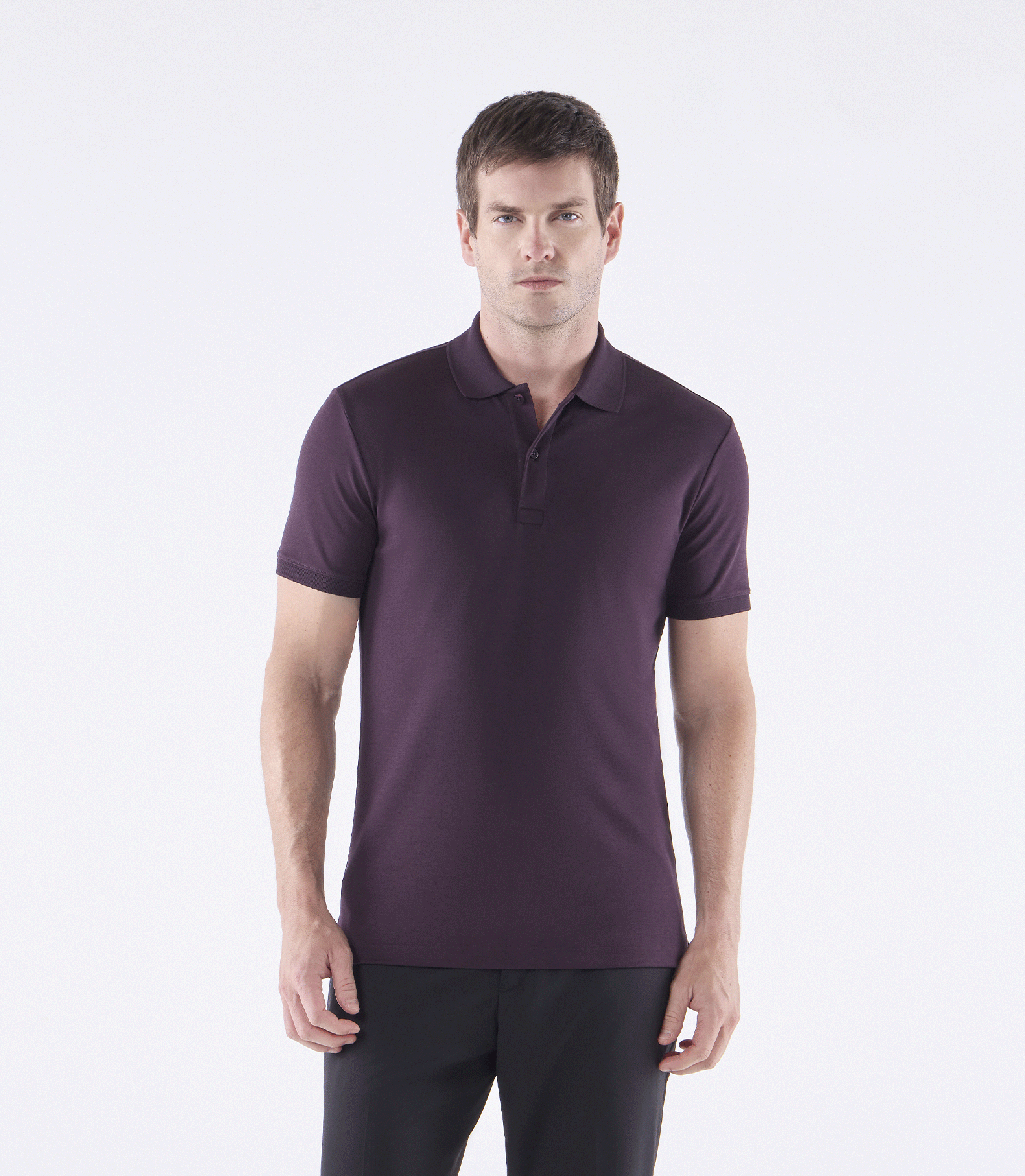 Camisa Polo Interloque 44/1 Manga Curta Vermelho