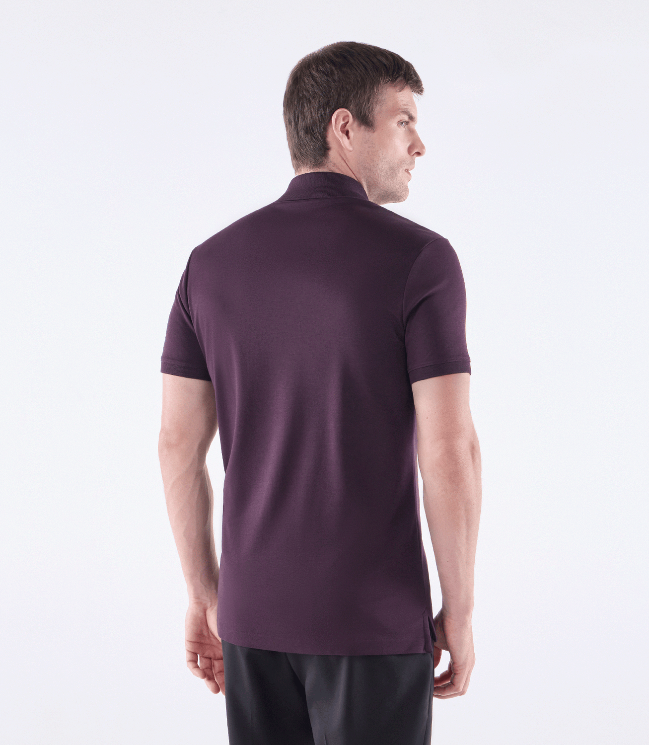 Camisa Polo Interloque 44/1 Manga Curta Vermelho – slide 3