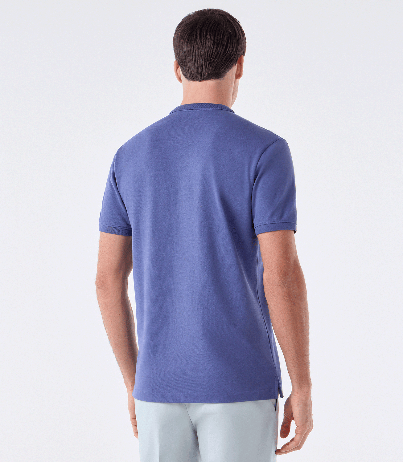 Polo Pima Zíper Gola Estreita Azul – slide 3