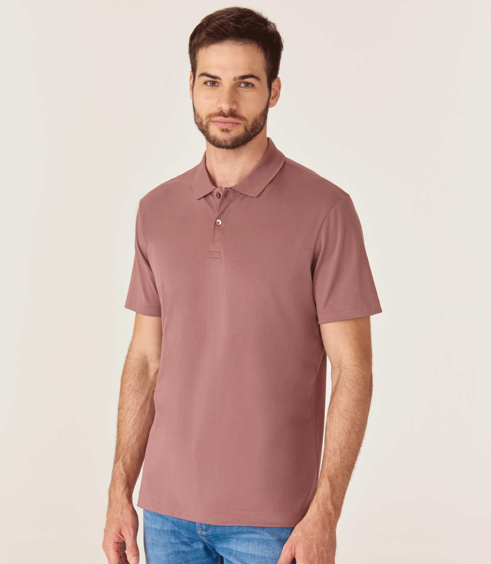 Polo Interloque Fio 140 Rosa