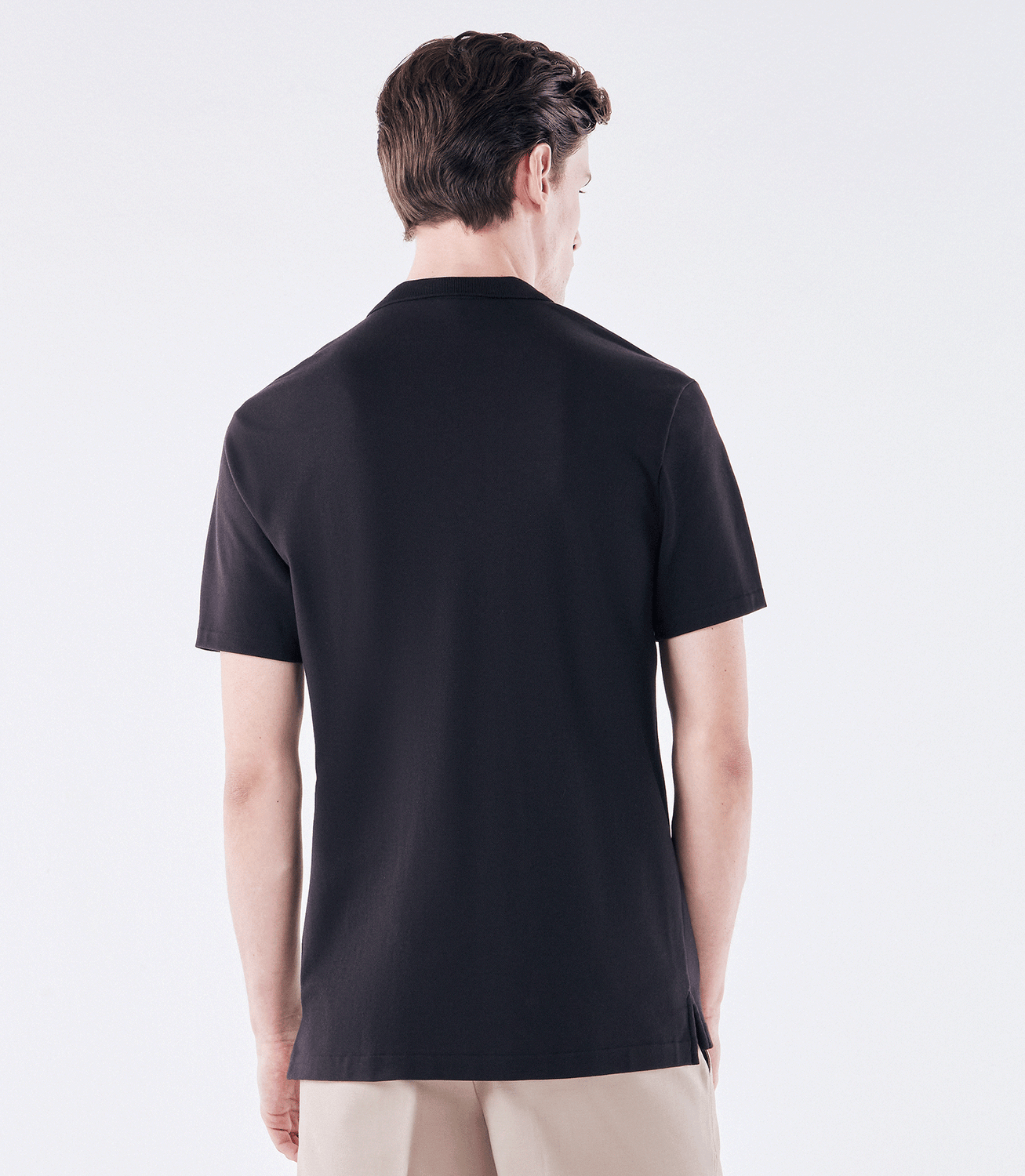 Polo Pima Gola Estreita Zíper Preto – slide 3