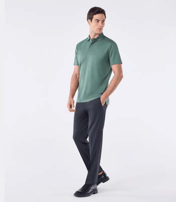 Polo Interloque Fio 140 3 Botões Verde thumbnail 2