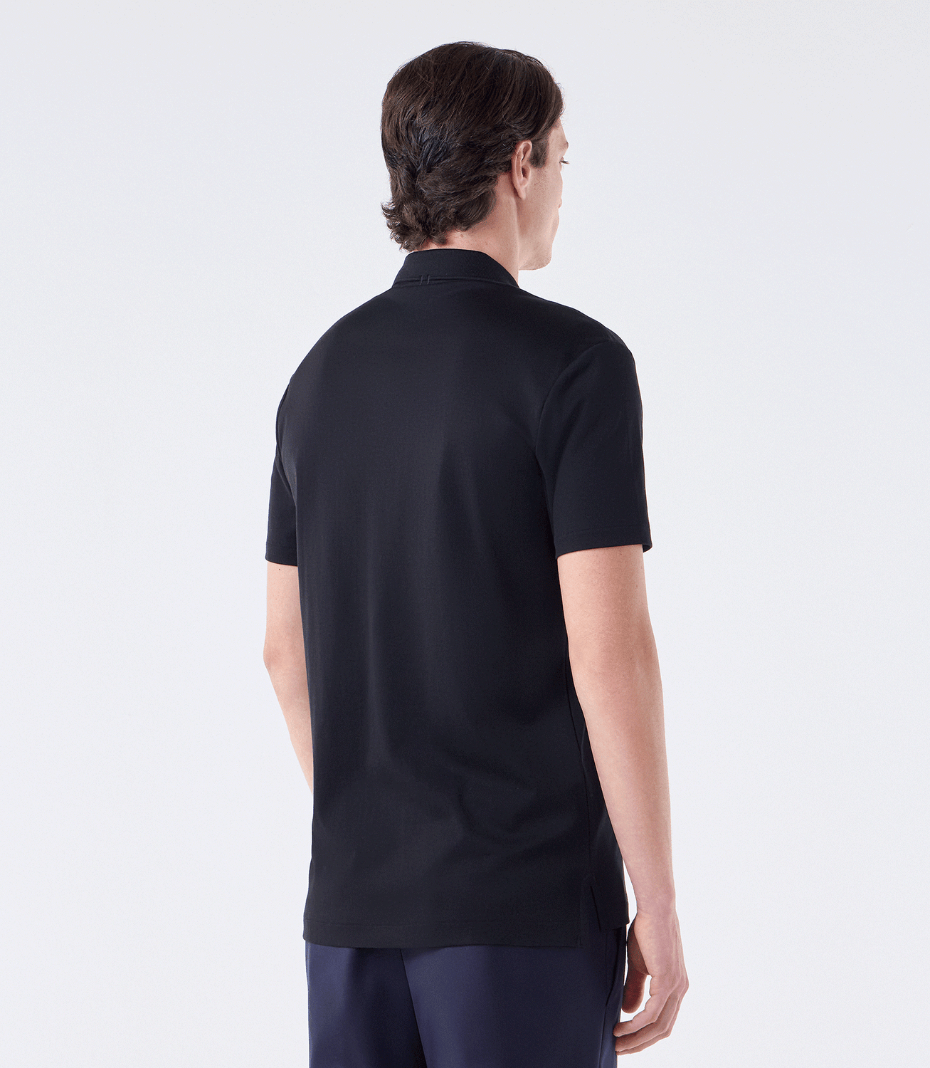 Polo Interloque Fio 140 3 Botões Preto – slide 3