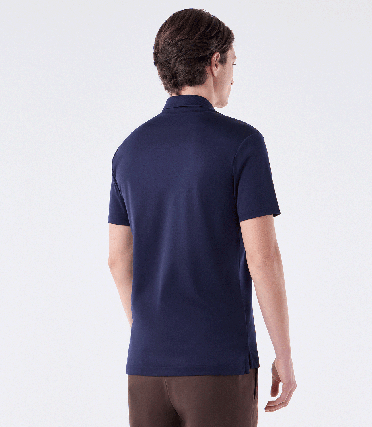 Polo Interloque Fio 140 3 Botões Azul – slide 3