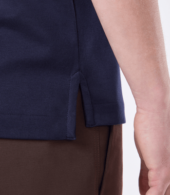 Polo Interloque Fio 140 3 Botões Azul thumbnail 5