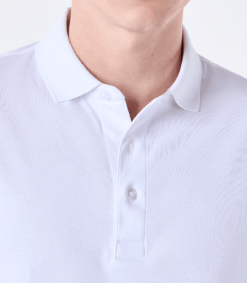 Polo Interloque Fio 140 3 Botões Branco thumbnail 4