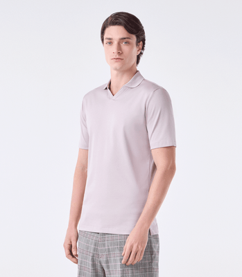 Polo Interloque Gola V Dupla Lilás thumbnail 1