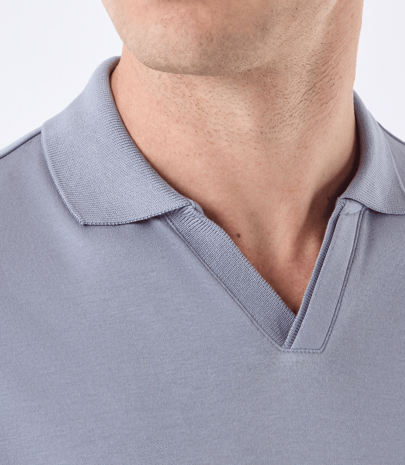 Polo Interloque Gola V Dupla Cinza – slide 4