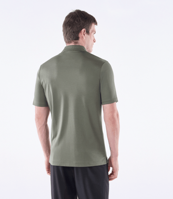 Camisa Polo Interloque 44/1 Gola V Dupla Verde thumbnail 3