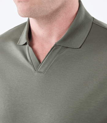 Camisa Polo Interloque 44/1 Gola V Dupla Verde thumbnail 4