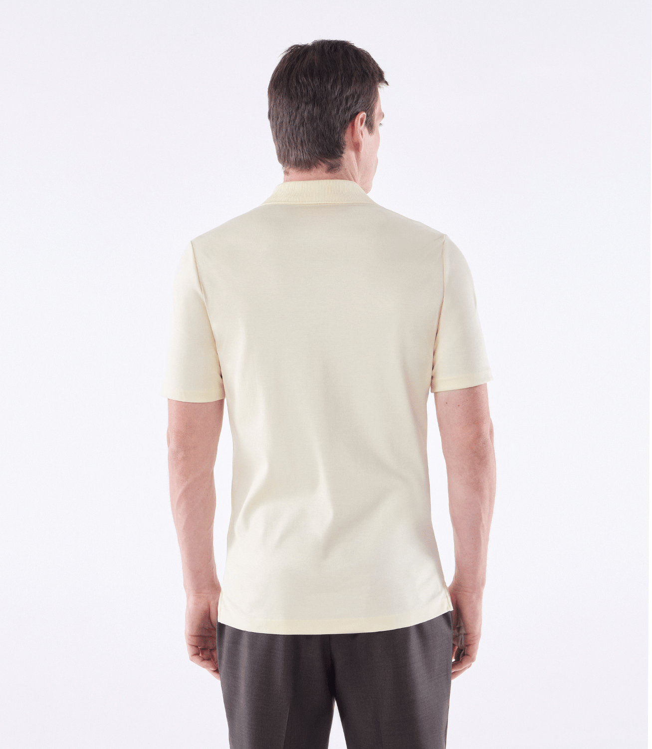 Camisa Polo Interloque 44/1 Gola V Dupla Amarelo – slide 3