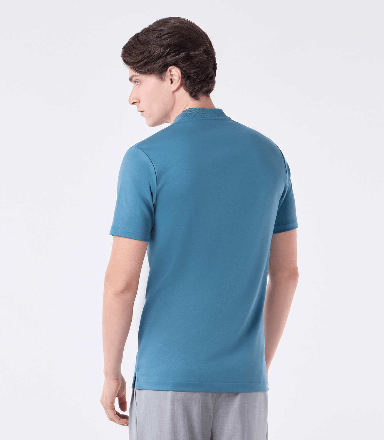 Polo Interlock Bomber com Zíper Azul – slide 3