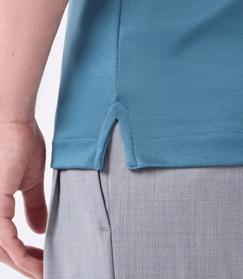 Polo Interlock Bomber com Zíper Azul thumbnail 5