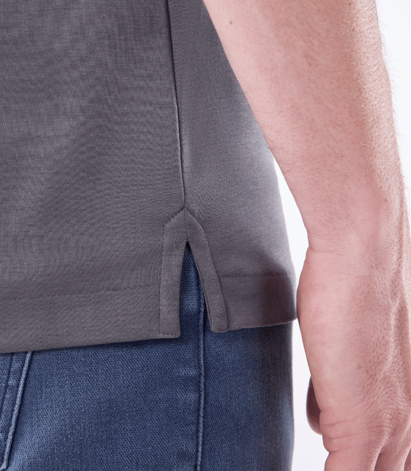 Camisa Polo Interloque Bomber Com Zíper Cinza – slide 5
