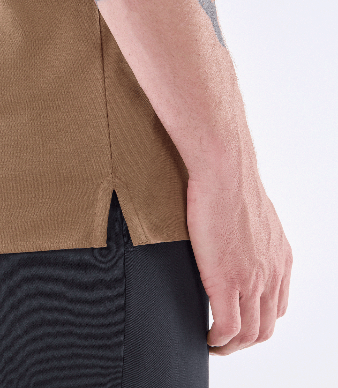 Camisa Polo Interloque Bomber Com Zíper Marrom – slide 5