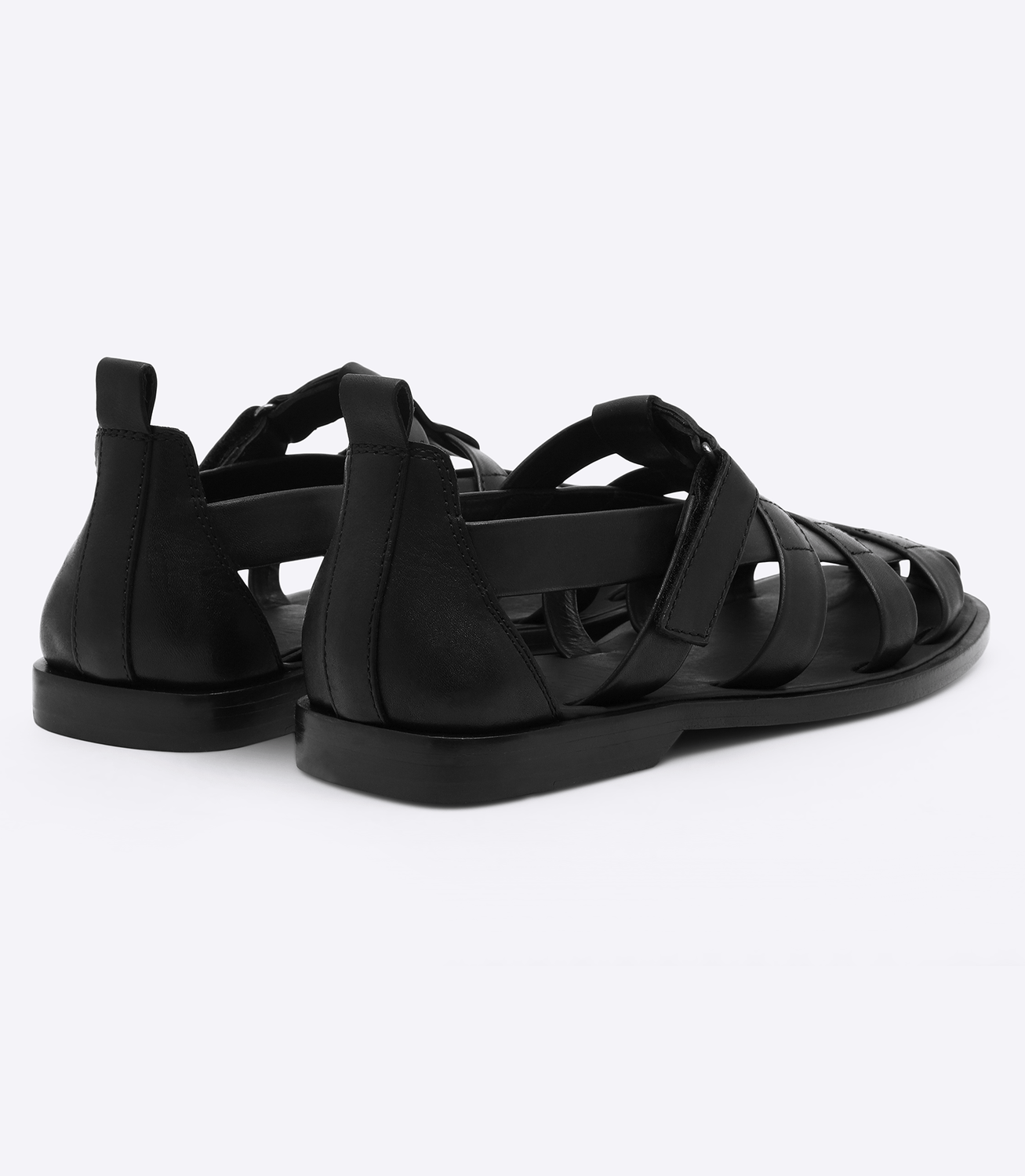 Sandália de Couro de Tiras Preto – slide 2