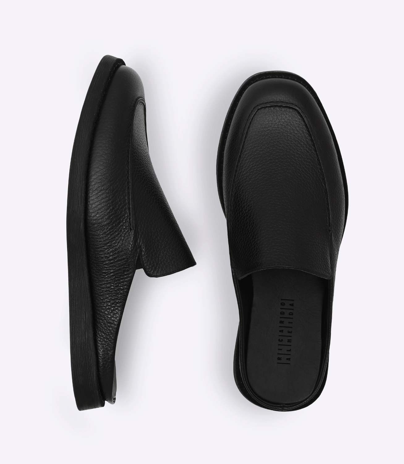 Babuche Masculino em Couro Floater Recorte Preto – slide 4