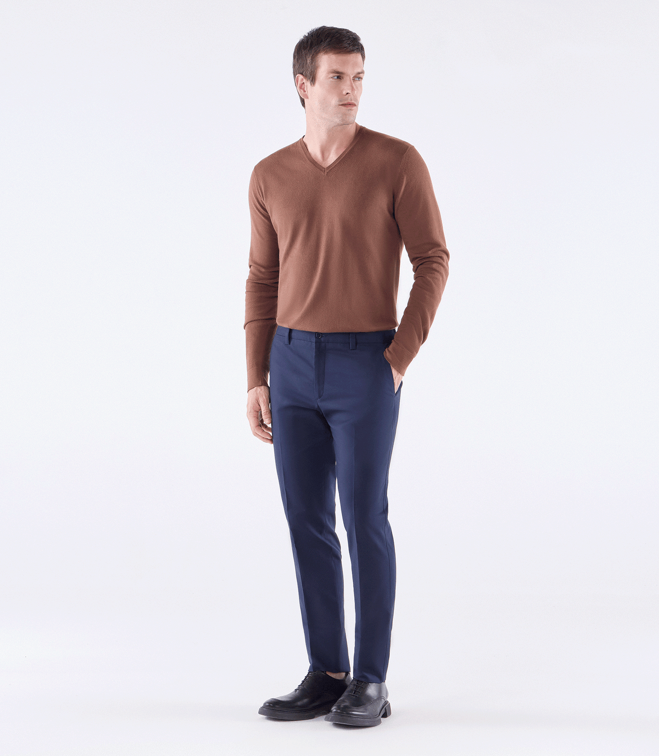 Tricô Decote V Pima Marrom – slide 6