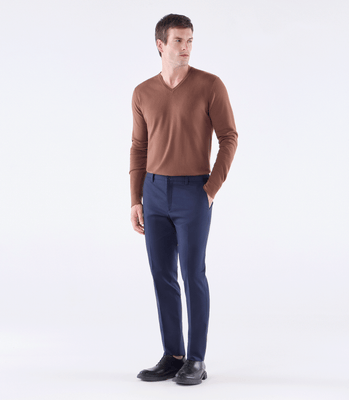 Tricô Decote V Pima Marrom thumbnail 6